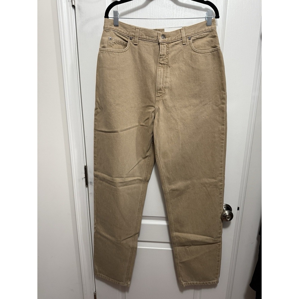 Lands End Womens Tan‎ Beige Jeans Size 14T X 34 Relaxed Fit High Rise NWT Cotton